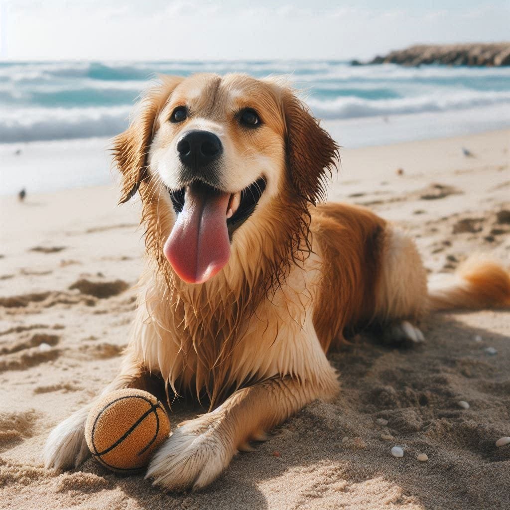 Chien heureux et en bonne santé