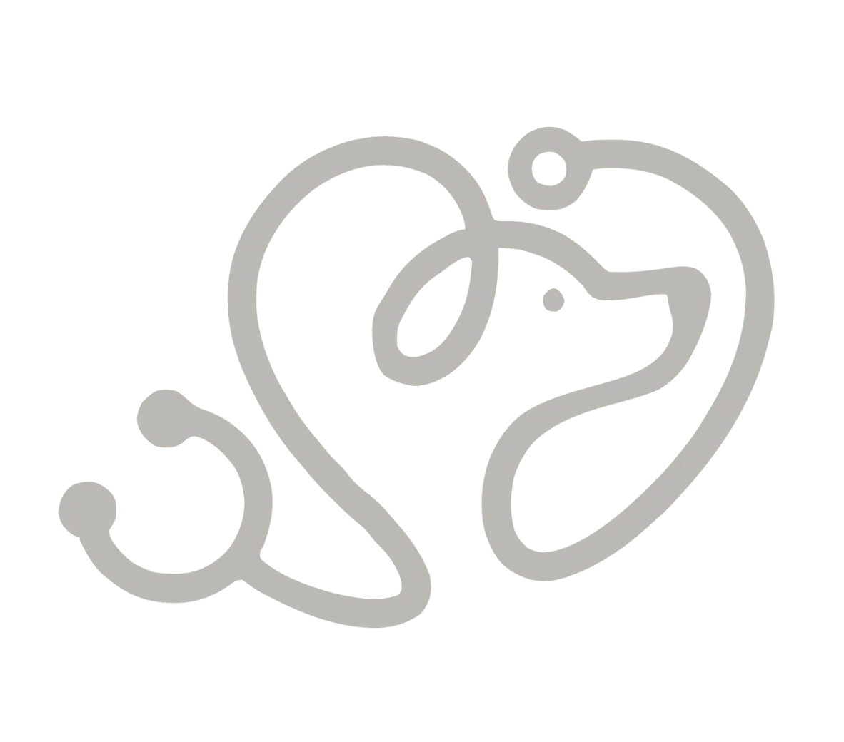 Heart shaped Line Art with a Stethoscope Wrapped Around It Symbolizing Healthcare or Medical Care